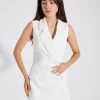 Şort Tulum Astarlı Beyaz Ceket - Görsel 4
